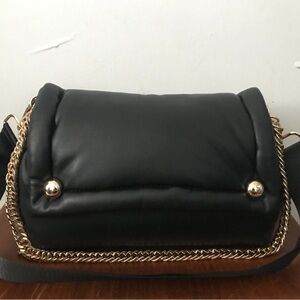 ZARA Black and Gold Chain Women Purse